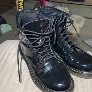 Black doc marten boots worn once